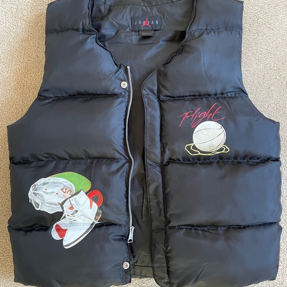 Mens Jordan flight black puffer vest - Picture 1 of 4